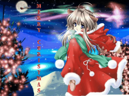 Anime Christmas Cards
